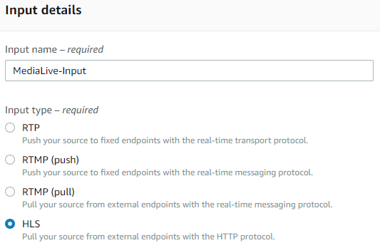 MediaLive-ConfigureInput1