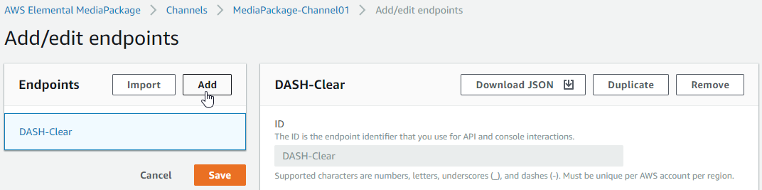 MediaPackage-AddEndpoint2