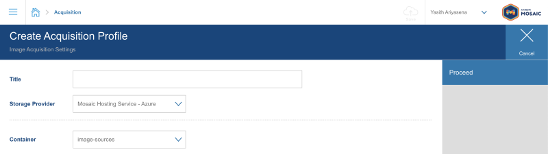 Acquisition Profile / Mosaic Hosting Service Azure