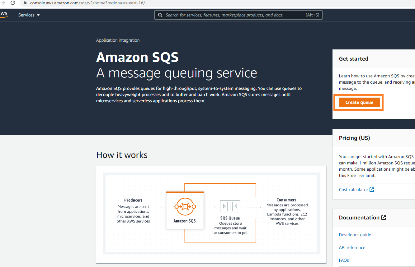 amazon-sqs-console