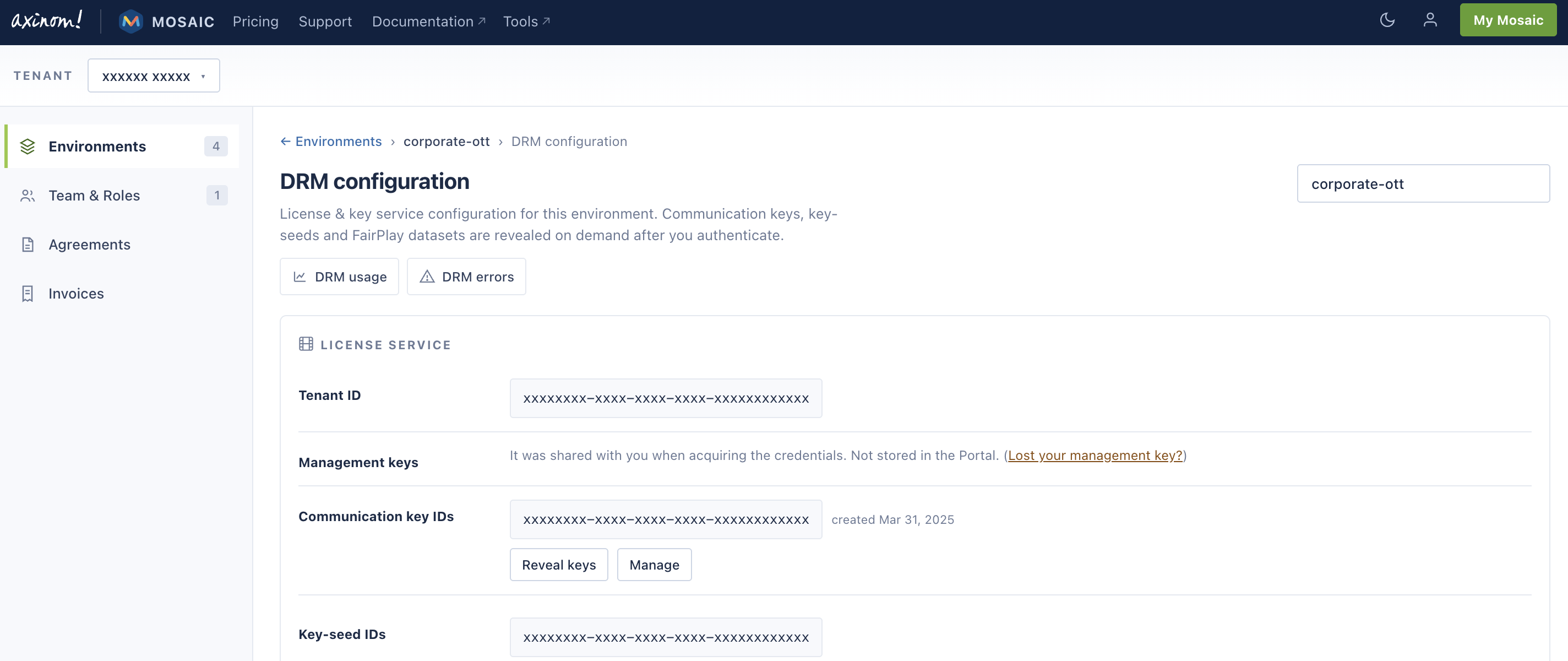 DRM configuration in the Axinom Portal