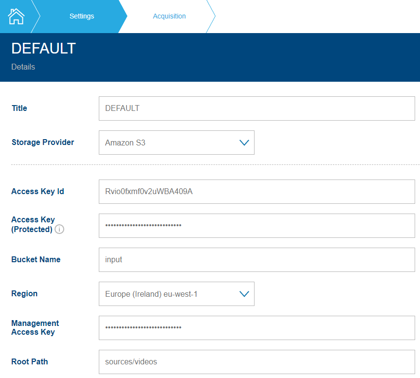 Acquisition Profile / AWS