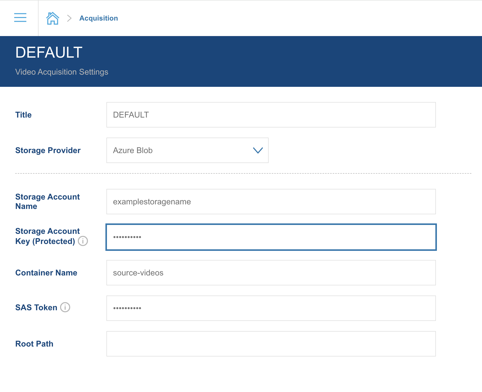 Acquisition Profile / Azure